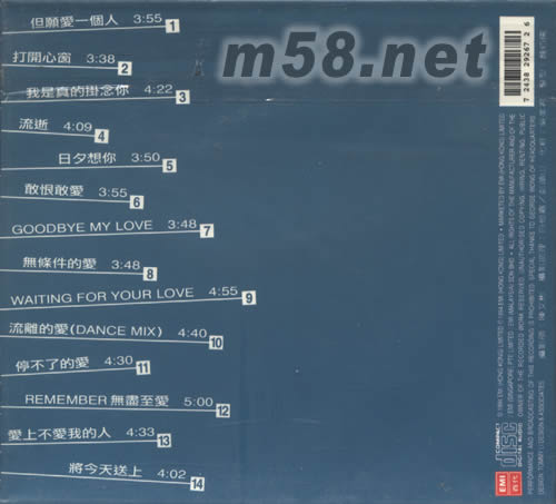 真的掛念你專輯背面圖片