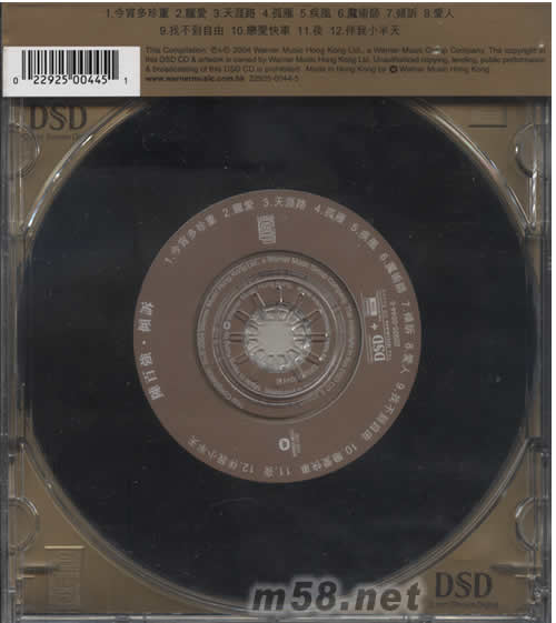 傾訴 DSD專輯背面圖片