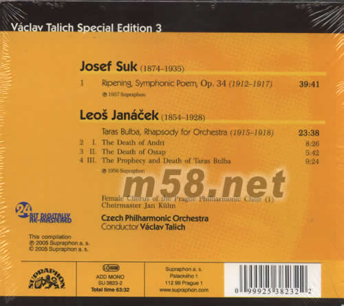 VACLAV TALICH SPECIAL EDITION 3專輯背面圖片