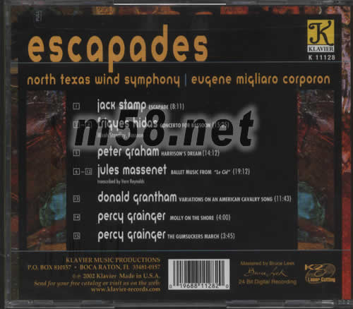 反常的行為ESCAPADES專輯背面圖片