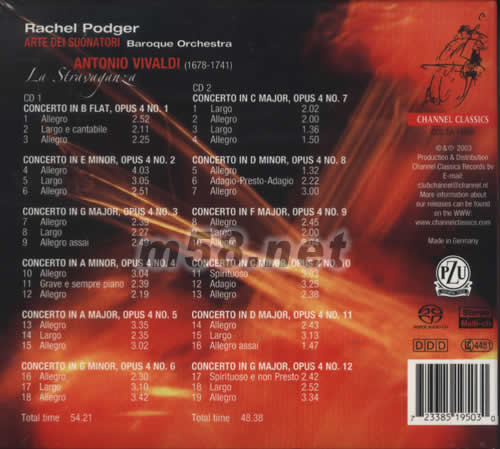 VIVALDI維瓦爾迪小提琴SACD專輯背面圖片