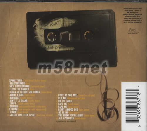 SLIVER THE BEST OF THE BOX專輯背面圖片