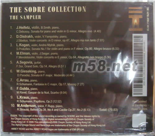 歷劫重生的品牌THE SAMPLER 小品精選專輯背面圖片