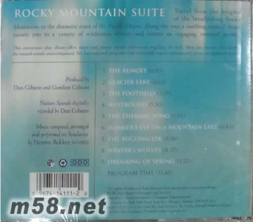 ROCKY MOUNTAIN STITE洛基山脈組曲專輯背面圖片