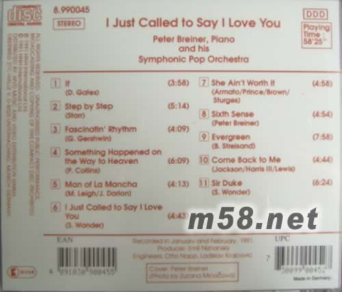 I Just Called To Say I Love You專輯背面圖片