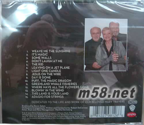 布拉格錄音THE PRAGUE SESSIONS民謠三重唱專輯背面圖片