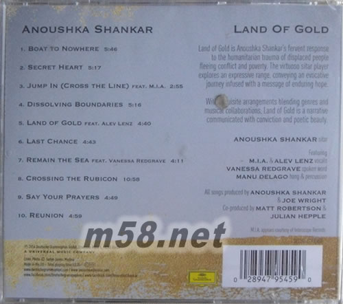 Land of Gold專輯背面圖片