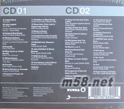 銳舞極限 Ultra Dance 2014專輯背面圖片