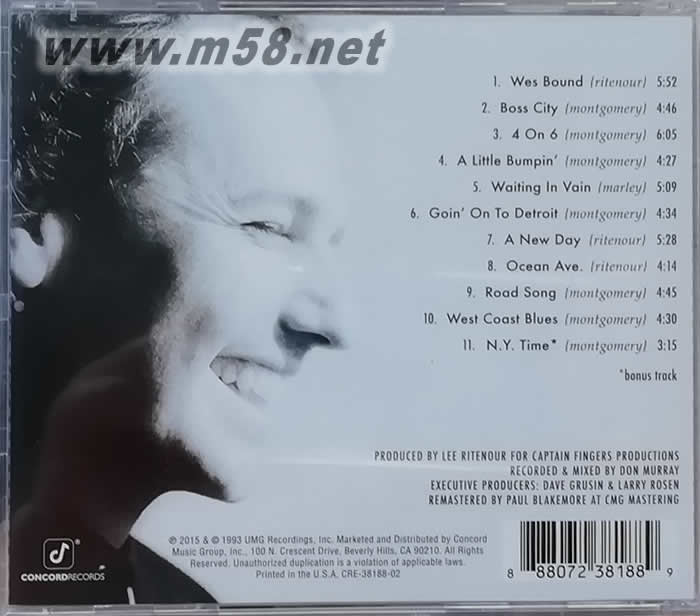 Wes Bound 限量版專輯背面圖片