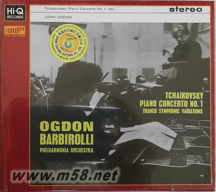 BARBIROLLI 柴可夫斯基 第一鋼琴協奏曲 TCHAIKOVSKY:PIANO CONCERTO NO.1 XRCD專輯正面圖片