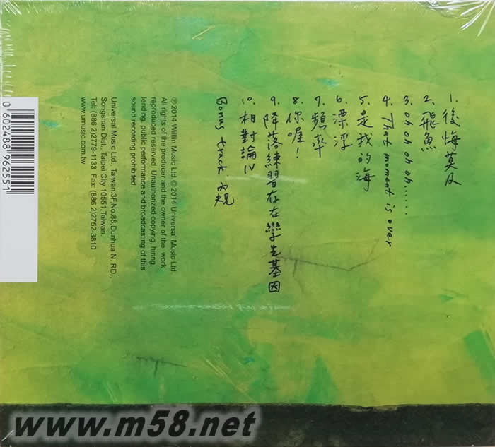 蘇打綠同名專輯(再版)專輯背面圖片