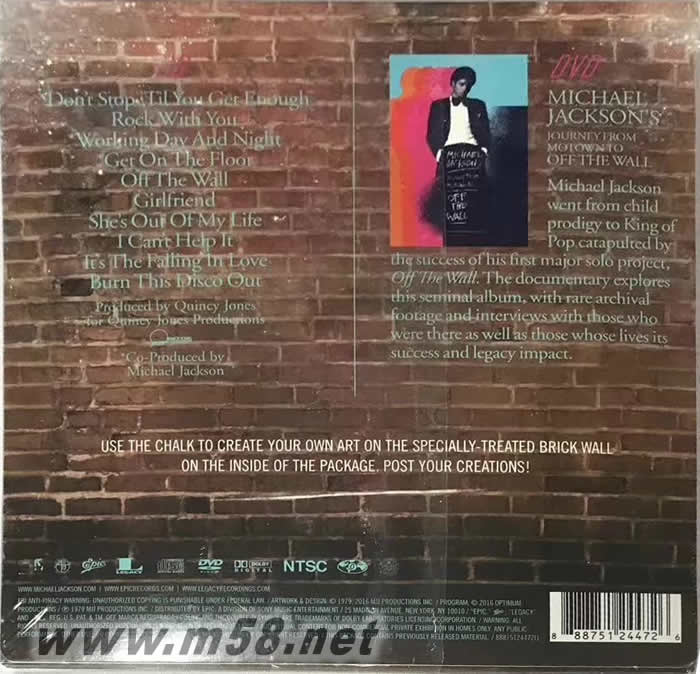 Off the Wall - Deluxe (CD+DVD)專輯背面圖片