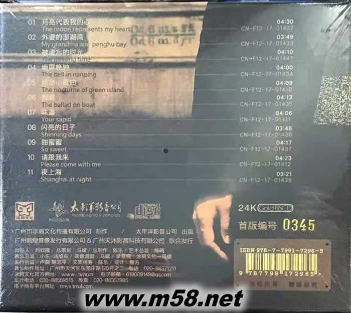 閃亮的日子 15周年 24K金碟 GOLD CD 純金碟專(zhuān)輯背面圖片