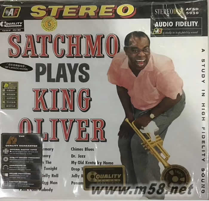 包嘴演奏國王奧利佛經典 Satchmo plays king oliver 180g 33RPM LP 黑膠專輯正面圖片