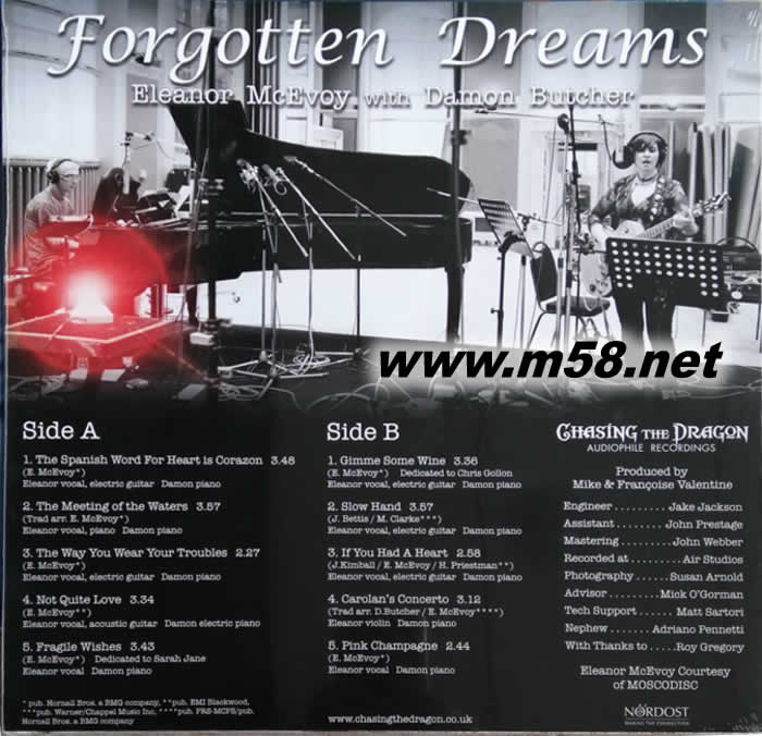 愛爾蘭 民謠女歌手 Forgotten Dreams 180g 33RPM LP (追龍) 黑膠專輯背面圖片