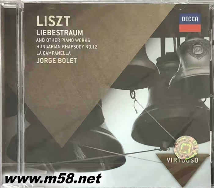 LIEBESTRAUM 愛之夢 - 李斯特最受歡迎鋼琴曲 JORGE BOLET VIRTUOSO大師系列專輯正面圖片
