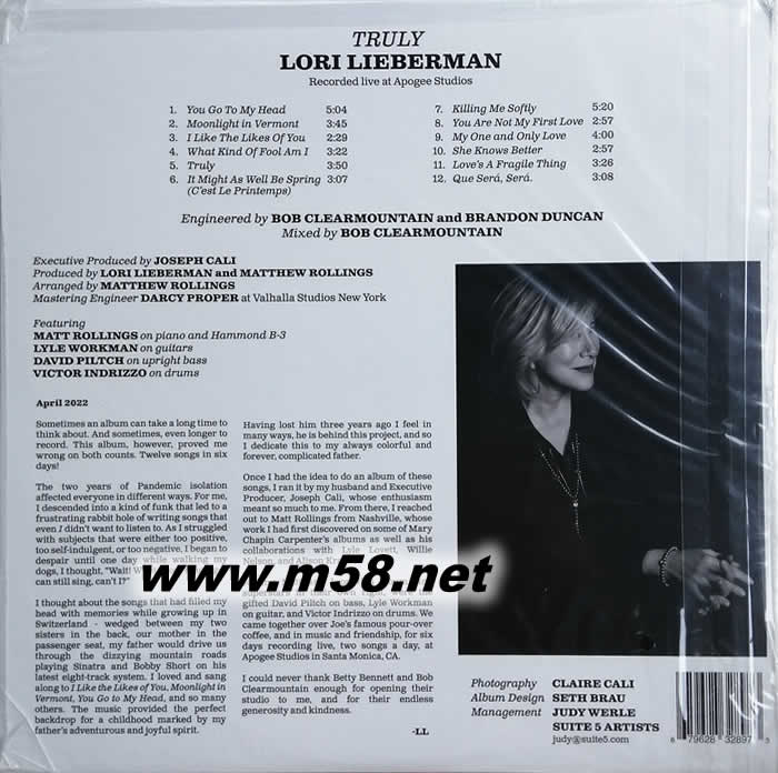 TRULY(民謠歌后) 黑膠專輯背面圖片