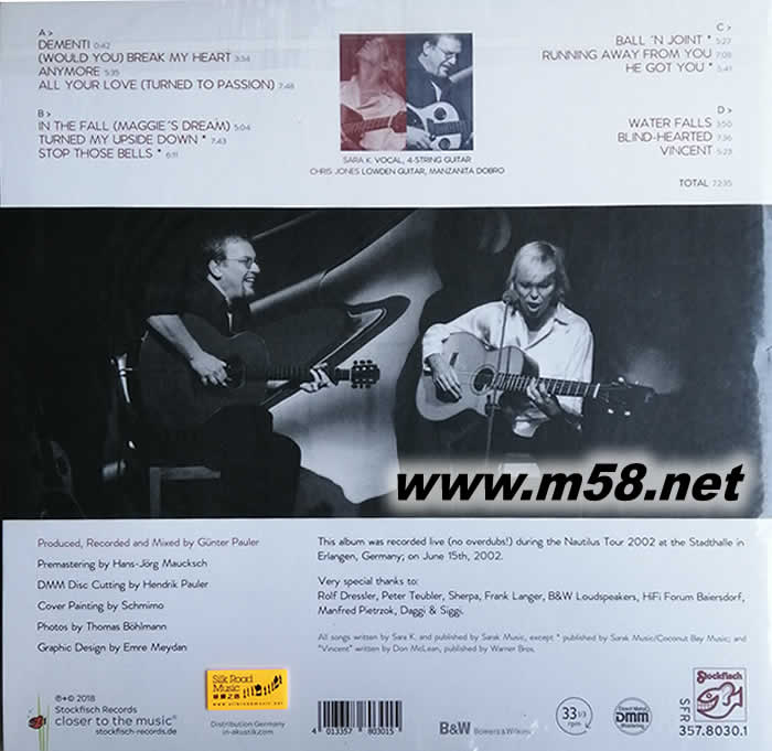 ARE WE THERE YET LIVE IN CONCERT 2002年埃朗根音樂會(huì)現(xiàn)場實(shí)況 黑膠專輯背面圖片